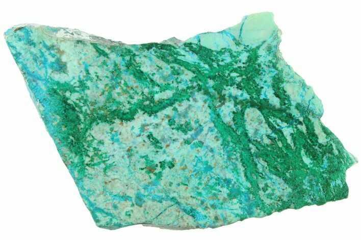 Polished Blue River Chrysocolla Slice - Arizona #337396